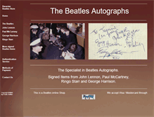 Tablet Screenshot of beatlesautographs.net
